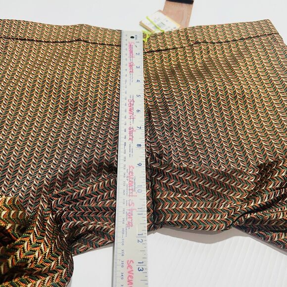 ETRO IT 48/US 12 Straight Leg High Rise Ankle Pants Brown Herringbone NWT $690 - Picture 8 of 10